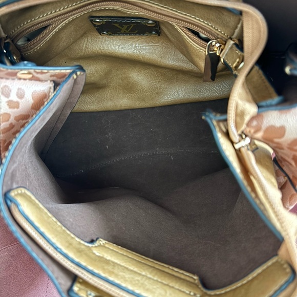 Re-purposed LV 2 in 1 shoulder Bag & Cross
Body with Leopard sides - Picture 8 of 8